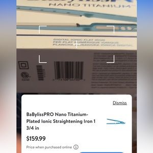 NWT IN PACKAGING BaByLiss Pro Nano Titanium Hair Straightener 1 3/4 44MM